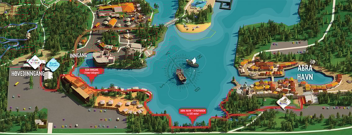 Kart over Abra Havn.
